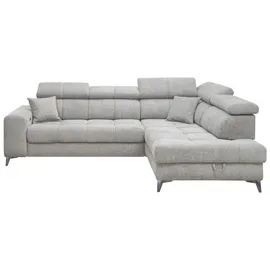 ed exciting design Sydney Ecksofa 282 x 128 cm, Rechts Taupe,