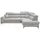 ed exciting design Sydney Ecksofa 282 x 128 cm, Rechts Taupe,