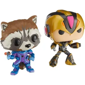 Funko Pop! Marvel vs. Capcom: Rocket vs. Mega Man X Vinyl Bobble-Head 2er Pack