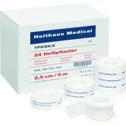 Holthaus Medical YPSISILK Heftpflaster Spule, latexfrei 40045 , 1 Packung = 24 Spulen mit Außenschutz