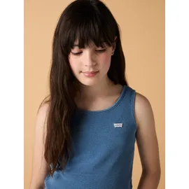 Levi's Ripptanktop LEVI'S KIDS "LVG MEET AND GREET RIBBED TANK", Mädchen, Gr. 12 (152), blaus cruise, Obermaterial: 96% Baumwolle, 4% Elasthan, Rundhals, Tops, for GIRLS