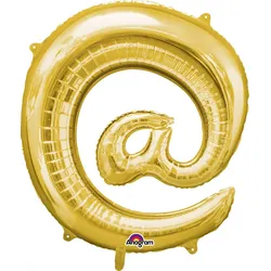 Folienballon Symbol @ gold 81cm