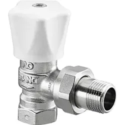 Oventrop Baureihe HRV Handregulierventil 1191503 3/8", Eck, Messing vernickelt