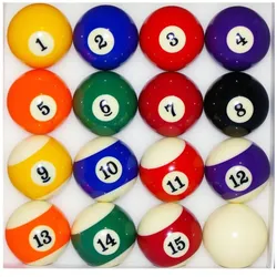 Dazikemo Billardkugeln Set 57,2 mm hochglanzpoliert