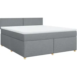 vidaXL Boxspringbett 180 x 200 cm Hellgrau