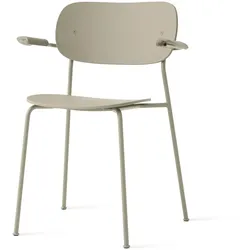 Audo - Co Dining Plastic Outdoor Armlehnstuhl, oliv