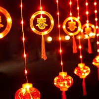 LED-Lichterkette Traditionelle rote Laterne Chinesische Knotenlichter Chinesisches Frühlingsjahr Xmas Party Supplies Home Decor