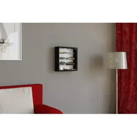 VCM Hängevitrine Mandosa S 40 x 40 x 10 cm Schwarz