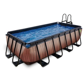 EXIT TOYS Wood Pool 400 x 200 x 100 cm inkl. Sandfilter