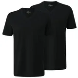 s.Oliver V-Shirt, aus reiner Baumwolle, Gr. XXXL, grey/black, , 34314621-XXXL