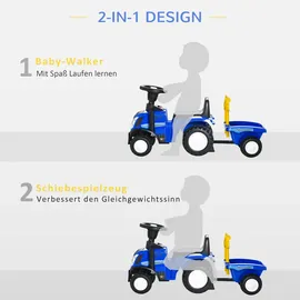 Homcom New Holland Rutschauto blau (91x29x44)
