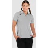 Arena Team Poloshirt Damen Baumwolle Einfarbig - Medium Grey Heather, L