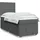 vidaXL Boxspringbett 180 x 200 cm Dunkelgrau