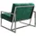 s-style möbel Loungesessel Tampa Samtstoff 84 x 81 x 89 cm Smaragdgrün mit Metallfüßen