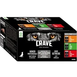 CRAVE Multipack Pastete mit Huhn und Truthahn, Lamm und Rind, Lachs und Truthahn 6 x 400g