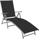 Tectake tectake® Gartenliege, klappbar, 7-fach verstellbare Rückenlehne, 182 x 62 x 59 cm