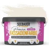 SEEBAUER diy Silikonharz-Fassadenfarbe Beige 5L für Außen (No. 003 Orchid Dream) Selbstreinigende Fassadenfarbe mit Lotuseffekt - Geeignet für Putz, Mauerwerk und Beton