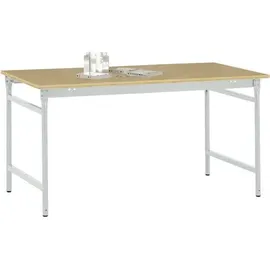 Manuflex BB3025.7035 Beistelltisch BASIS stationär mit Multiplex-Tischplatte in Lichtgrau RAL 7035, BxTxH: 1000 x 800 x 780mm
