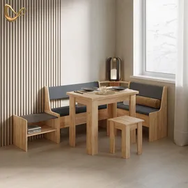 livinity® Esszimmer-Eckbank, Tiberio, Sandeiche, 43.5 x 43.5 cm