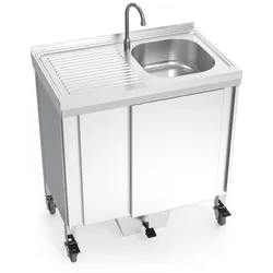FRICOSMOS-Autonome Spüle mit Becken und linker Abtropffläche 800x500x850 mm