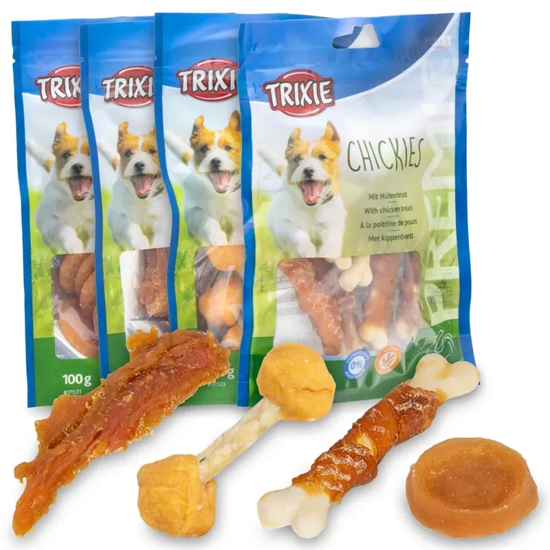 Trixie PREMIO Chicken Set, Chicken Coins + Chicken Filets + Chicken Bites + Chickies