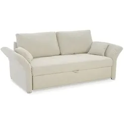 Schlafsofa Luca Stoff Beige Hellbeige 163 x 201 cm