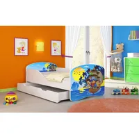 Luxusbetten24 Kinderbett Luna mit Stauraum und verschiedenen Motiven 140x70 Pirates