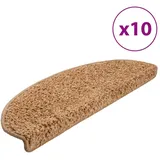 vidaXL Stufenmatten 10 Stk. 65x21x4 cm Beige