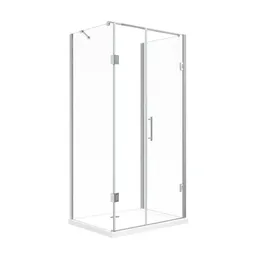 BuyLando.Shop Emma U-Form Duschkabine 100 x 195 cm inkl. Duschtasse D648360641500