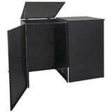 Proregal Mülltonnenverkleidung 176 x 130 x 131 cm schwarz