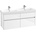 Waschtischunterschrank C01300DH 125,4x54,6x44,4cm, Korpusfarbe Glossy White
