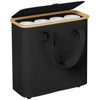 Yorbay 30L Toilettenpapier Aufbewahrung Korb mit Deckel, Faltbarer Klopapier