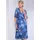 GOLDNER Sommerkleid Wickelkleid Blütenprint Blau 40
