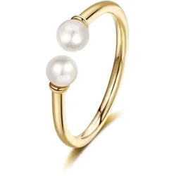 Ailoria SACHIKO Ring gold/weiße Perle Ringe   Damen 