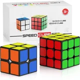 Vdealen Zauberwürfel Set Speed Cube von 2x2 3x3 Zauberwürfel Original, Magic Cube für Anfänger und Fortgeschrittene, Geschenk für Kinder Teenager Erwachsene(Aufkleber)