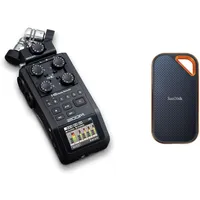 Zoom - H6-BLK - Tragbarer 6-Spur-Recorder mit austauschbaren Mikrofonen & SanDisk Extreme PRO Portable SSD externe SSD 1 TB externe Festplatte mit SSD Technologie 2