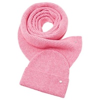 Esprit Modeschal Set: Beanie und Schal in Rippstrick-Optik rosa