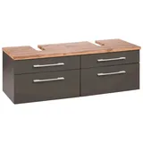 WELLTIME Waschbeckenunterschrank Davos Breite 120 cm grau