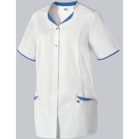 BP 1702-485-2106 Kasack Für Damen, Moderne Passform, 50% Baumwolle/50% Polyester, Weiß/azurblau, Größe XSn