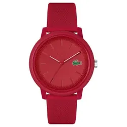 Lacoste für Herren. 2011173 Analoguhr 12.12 rot (OSFA), Lässig, Silikon, Riemen