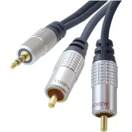 ShiverPeaks sp-PROFESSIONAL Audio-Kabel 3 m 3.5mm 2 x RCA Blau