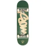 Mob Skateboard Tag Logo 8.25 Complete - Komplettboard 32 x 8.25 Zoll - Holzboard aus 7 Schichten Ahornholz - fertig montiert - Anfänger und Profi Skateboard für Jugendliche, Erwachsene - Grün
