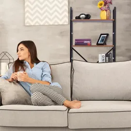 Relaxdays Bücherregal 60 x 30 x 158,5 cm Braun/Schwarz