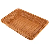 CIYODO Brotkorb Rattan-Platte Weidenkorb quadratisches Tablett Korbgeflecht geflochtene Körbe ablagekörbe kühlkorb einkaufskorb Aufbewahrungskörbe Simulation Rattankorb Desktop-Organizer