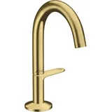 Hansgrohe Axor One Waschtischmischer Select 140 Push-Open Ablaufgarnitur Ausladung 122mm, mit Push-Open-Ablaufgarnitur, brushed brass
