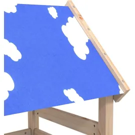 vidaXL Spielturm Braun 110,5 x 52,5 x 215 cm Massives Kiefernholz