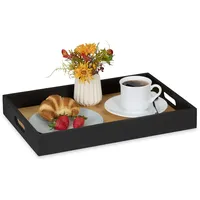 Relaxdays Tablett, Bambus, MDF, HBT: 5 x 40,5 x