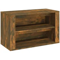 VidaXL Schuhregal Räuchereiche 75x35x45 cm Holzwerkstoff