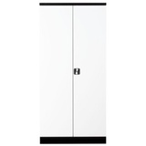 PROREGAL Stahlschrank Bee | HxBxT 195x92x42 cm | Schwarz-Weiß