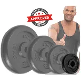 MIWEBA Hantelscheiben Set HSG12 Hantelscheibe Gusseisen 4x 1,25 kg schwarz